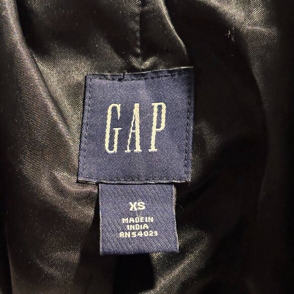 Gap Junior's XS Black wool-blend pea coat with removeable hood - Picture 8 of 8